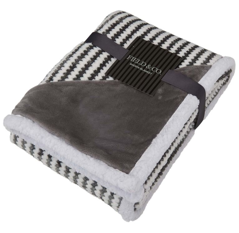 Field Co Striped Blanket Custom Branded Promotional Blankets
